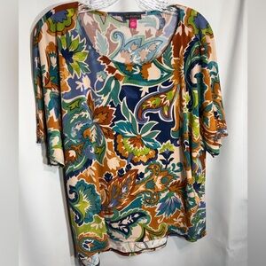 Vince Camuto Women’s Floral Abstract Blouse